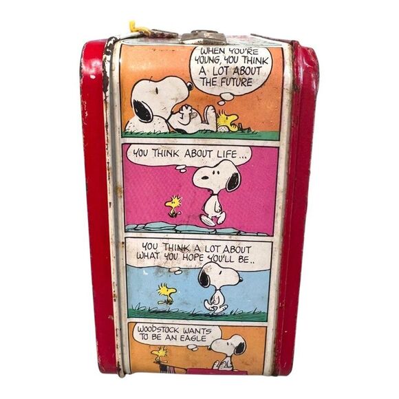 Vintage 1958 Peanuts Snoopy Lucy Lunchbox Featuring Comic Strip Graphics READ - Picture 8 of 16